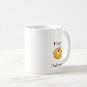 ハッピーハローウィンオレンジカボチャの水彩 コーヒーマグカップ (正面右)