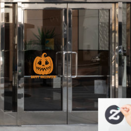 ハッピーハローウィンオレンジカボチャ ウィンドウサイン