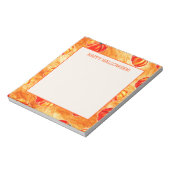 ハッピーハローウィンオレンジカボチャ ノートパッド (回転)