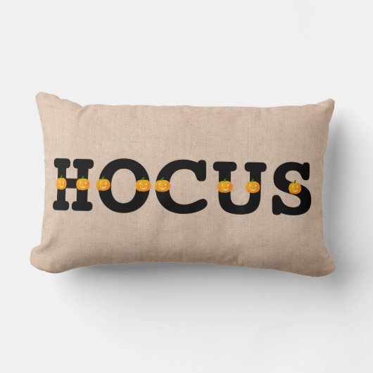 ハッピーハローウィンオレンジカボンプキンバーラップ ランバークッション (正面)