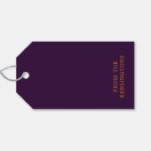 ハッピーハローウィンオレンジグリッタータイポグラフィ ギフトタグ (裏面横)