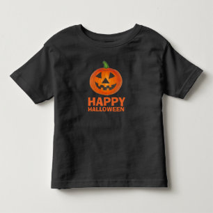 ハッピーハローウィンオレンジジャックオランタンパンプキン トドラーTシャツ