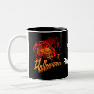 ハッピーハローウィンオレンジスカルグリニング ツートーンマグカップ