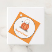 ハッピーハローウィンオレンジトリートバッグとクモ フェイバータグ (インサイチュ)