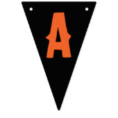 ハッピーハローウィンオレンジブラックスカル幽霊 バンティングフラッグ (第3の旗)