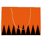 ハッピーハローウィンオレンジブラックパーソナライズされた ラージペーパーバッグ (裏面)