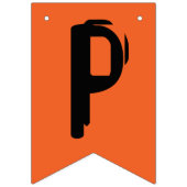 ハッピーハローウィンオレンジブラックパープルホワイトスクラッチ バンティングフラッグ (第3の旗)