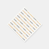 ハッピーハローウィンオレンジブラックワーディングパーティー スタンダードカクテルナプキン (角)