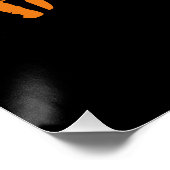 ハッピーハローウィンオレンジブラック怖い ポスター (コーナー)