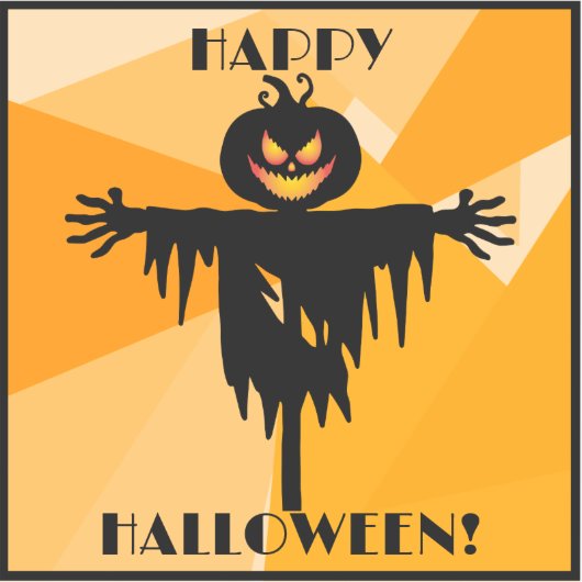 ハッピーハローウィンオレンジブラック シール (正面)
