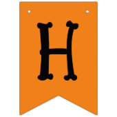 ハッピーハローウィンオレンジブラック バンティングフラッグ (第1の旗)