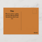 ハッピーハローウィンオレンジプライド ポストカード (裏面)