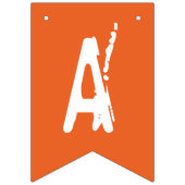 ハッピーハローウィンオレンジ&ホワイト幽霊バンティング国旗 バンティングフラッグ (第2の旗)