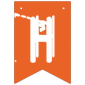 ハッピーハローウィンオレンジ&ホワイト幽霊バンティング国旗 バンティングフラッグ (第1の旗)