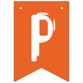 ハッピーハローウィンオレンジ&ホワイト幽霊バンティング国旗 バンティングフラッグ (第3の旗)