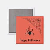ハッピーハローウィンオレンジ | Black Spiderとくもの巣 マグネット (正面/裏面)