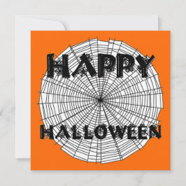 ハッピーハローウィンオンSpider Web文字招待状 招待状