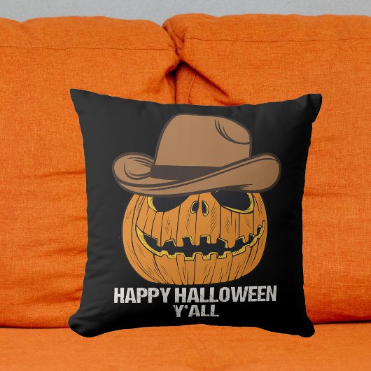 ハッピーハローウィンオールカウボおもしろいイハロウィーンのカボチャのちょうちん クッション