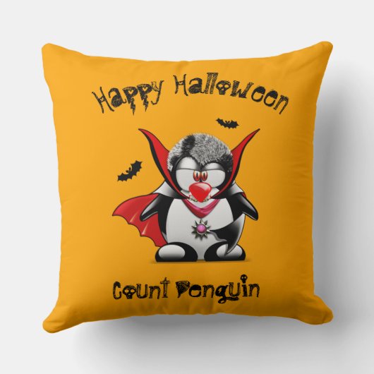 ハッピーハローウィンカウントペンギン クッション (裏面)
