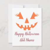 ハッピーハローウィンカスタムハロウィーンのカボチャのちょうちんパンプキン シーズンカード (正面)