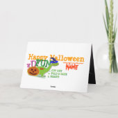 ハッピーハローウィンカットな恐竜3Dカット&フォールドクラフト カード (裏面)