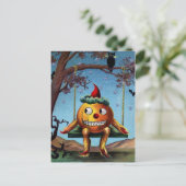 ハッピーハローウィンカボチャからのSwing ポストカード (スタンド正面)