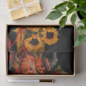 ハッピーハローウィンカボチャとヒマワリ 薄葉紙 (ギフト)