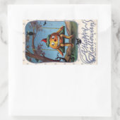 ハッピーハローウィンカボチャのスイングヴィンテージ 長方形シール (バッグ)