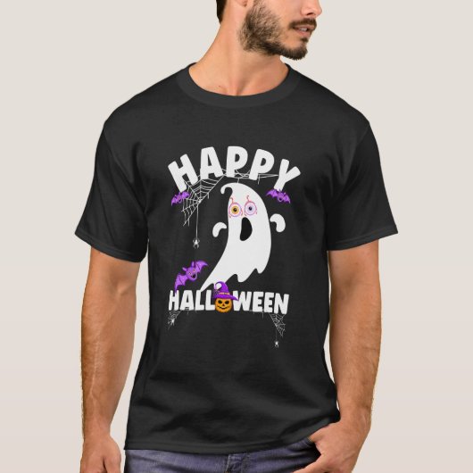 ハッピーハローウィンカボチャカーニバルハロウィンファンゴー Tシャツ (正面)