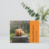 ハッピーハローウィンカボチャ写真 案内ポストカード (スタンド正面)