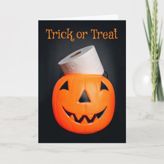 ハッピーハローウィンカボチャ及びトイレ紙 シーズンカード (正面)