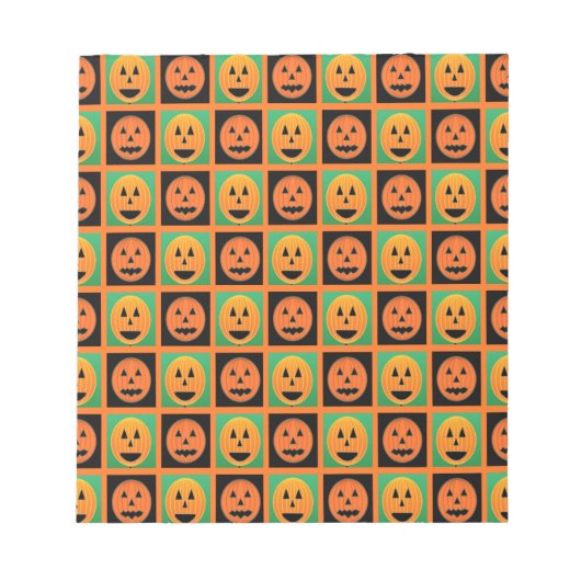 ハッピーハローウィンカボチャ顔 ノートパッド (正面)