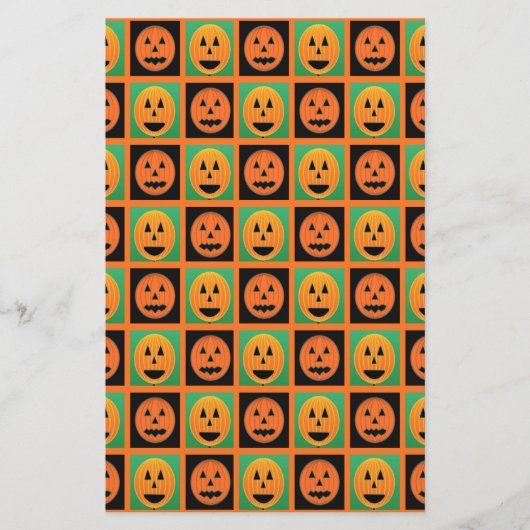 ハッピーハローウィンカボチャ顔 便箋 (正面)