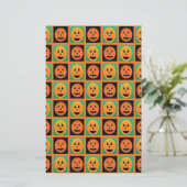ハッピーハローウィンカボチャ顔 便箋 (スタンド正面)