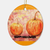 ハッピーハローウィンカボチャ セラミックオーナメント (左)