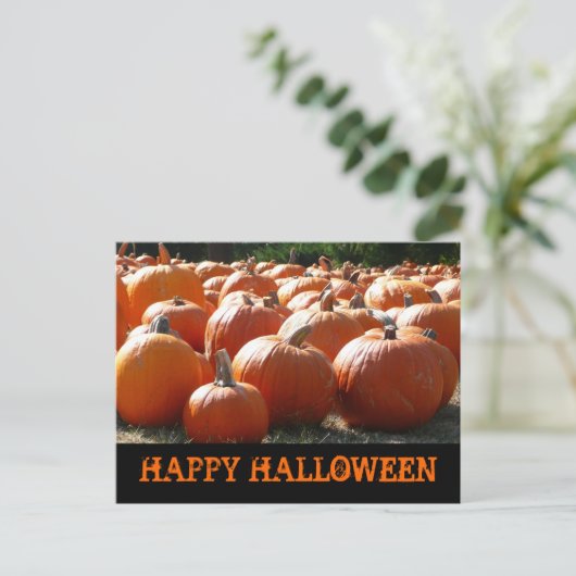 ハッピーハローウィンカボチャ ポストカード (スタンド正面)