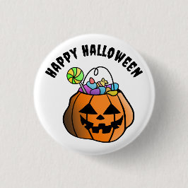 ハッピーハローウィンカボチャ 缶バッジ