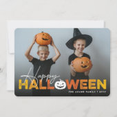 ハッピーハローウィンカボチャJack-O-Lantern写真 シーズンカード (正面)