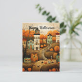 ハッピーハローウィンカラフルイラストレーション シーズンポストカード (スタンド正面)