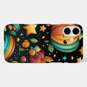 ハッピーハローウィンカラフルカボチャと花 Case-Mate iPhoneケース (裏面 (横))
