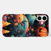 ハッピーハローウィンカラフルカボチャと花 Case-Mate iPhoneケース (裏面 (横))
