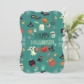 ハッピーハローウィンカラフル模様 カード (スタンド正面)