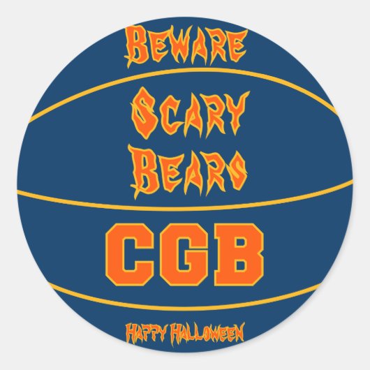 ハッピーハローウィンカリフォルニアサッカーヘルメットロゴ ラウンドシール (正面)