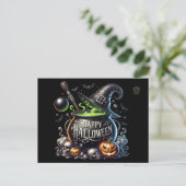 ハッピーハローウィンカルドロン招待状 案内ポストカード (スタンド正面)