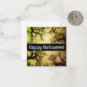 ハッピーハローウィンカードかわいい買い物！ ノートカード (正面/裏面インサイチュ)