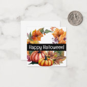 ハッピーハローウィンカードかわいい買い物！ ノートカード (正面/裏面インサイチュ)