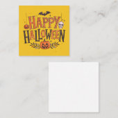 ハッピーハローウィンカードかわいい買い物！ ノートカード (正面/裏面)