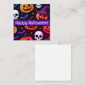 ハッピーハローウィンカードかわいい買い物！ ノートカード (正面/裏面)