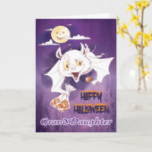 ハッピーハローウィンカード孫娘 カード (黄色い花)