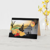ハッピーハローウィンカード カード (黄色い花)